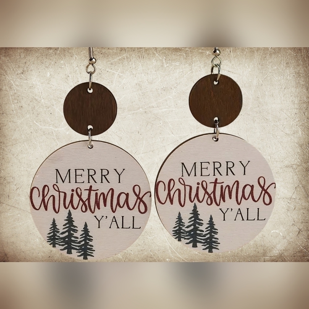 Women's Wooden Round Earring Girls Jewelry Accessories
